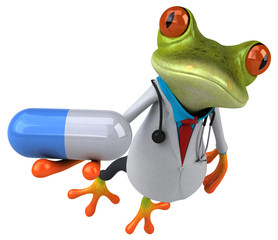 Wall Mural - Frog doctor - 3D Illustration