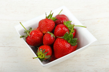 Strawberry in the bowl