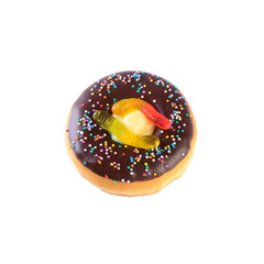 donut or donut with concept on a background.