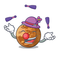 Sticker - Juggling plenet mercury isolated in a mascot