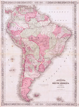 1863, Johnson's Map Of South America