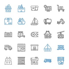 Wall Mural - shipping icons set