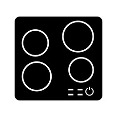 Sticker - Electric induction hob glyph icon