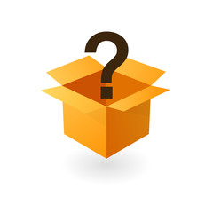 Canvas Print - Open mystery box icon. Clipart image isolated on white background