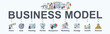 © Buffaloboy - Business Model banner web icon for business and marketing, vision, goal, Strategy, planning, partner, strategy, management and revenue. Minimal vector infographic.