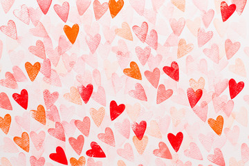 abstract watercolor heart background. concept love, valentine day greeting card.