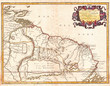 © PicturePast - 1656, Sanson Map of Guiana, Venezuela, and El Dorado