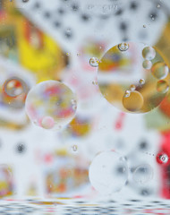 Wall Mural - abstract background with bubbles