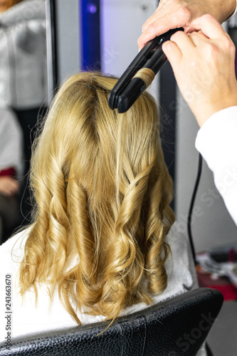 making curls with a flat iron
