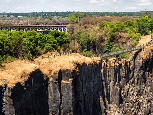 Foto Victoria Falls at Zambia side, one of most iconic African natural landmarks