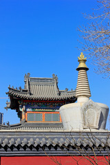 Pagoda architectural landscape in the Five Pagoda Temple, China
