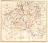 Fototapeta Nowy Jork - 1799, Clement Cruttwell Map of Belgium or the Netherlands