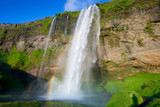 Fototapeta Mapy - Seljalandfoss Waterfall in summer, Iceland