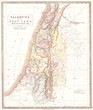 1852, Philip Map of Palestine, Israel, Holy Land