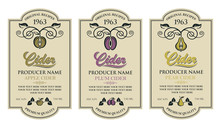Collection Of Labels For Various Cider Types