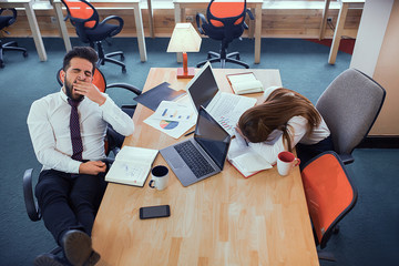 Office workers want to sleep