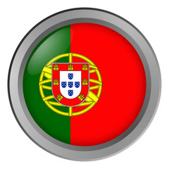 Wall Mural - Flag of Portugal round as a button