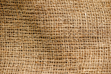 Wall Mural - Close Up of brown sackcloth texture background. soft focus