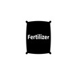 Fertilizer bag silhouette icon. Clipart image isolated on white background