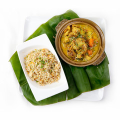 Wall Mural - Thai Curry with Fried Rice, Authentic Thai Fried Rice, Thai cuisine