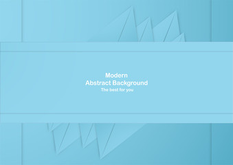 Wall Mural - Abstract blue background with pastel color. Template for business presentation, cover, invitation, poster, advertisement, banner. New trend of vector illustration design in 3D paper cut.