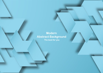 Wall Mural - Abstract blue background with pastel color. Template for business presentation, cover, invitation, poster, advertisement, banner. New trend of vector illustration design in 3D paper cut.