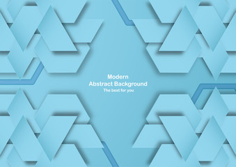 Wall Mural - Abstract blue background with pastel color. Template for business presentation, cover, invitation, poster, advertisement, banner. New trend of vector illustration design in 3D paper cut.