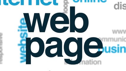 Wall Mural - web page animated word cloud. kinetic typography.