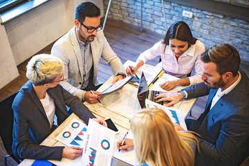 Wall Mural - Business People Having Meeting