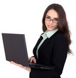 © BillionPhotos.com - Businesswoman with Laptop - Isolated