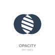 © Meth Mehr - opacity icon vector on white background, opacity trendy filled i