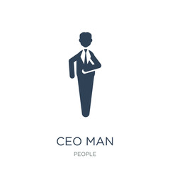 Sticker - ceo man icon vector on white background, ceo man trendy filled i