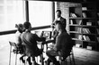© yurolaitsalbert - group of creative designers discuss the color palette in a moder