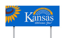 Welcome To Kansas Road Sign