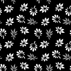 Abstract pattern black and whit doodle