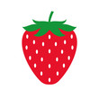 Strawberry colored icon. Vector
