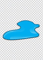 Wall Mural - Blue paint splash with transparency background. Vector illustration.