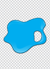 Wall Mural - Blue paint splash with transparency background. Vector illustration.