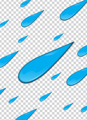 Wall Mural - Blue paint splash with transparency background. Vector illustration.