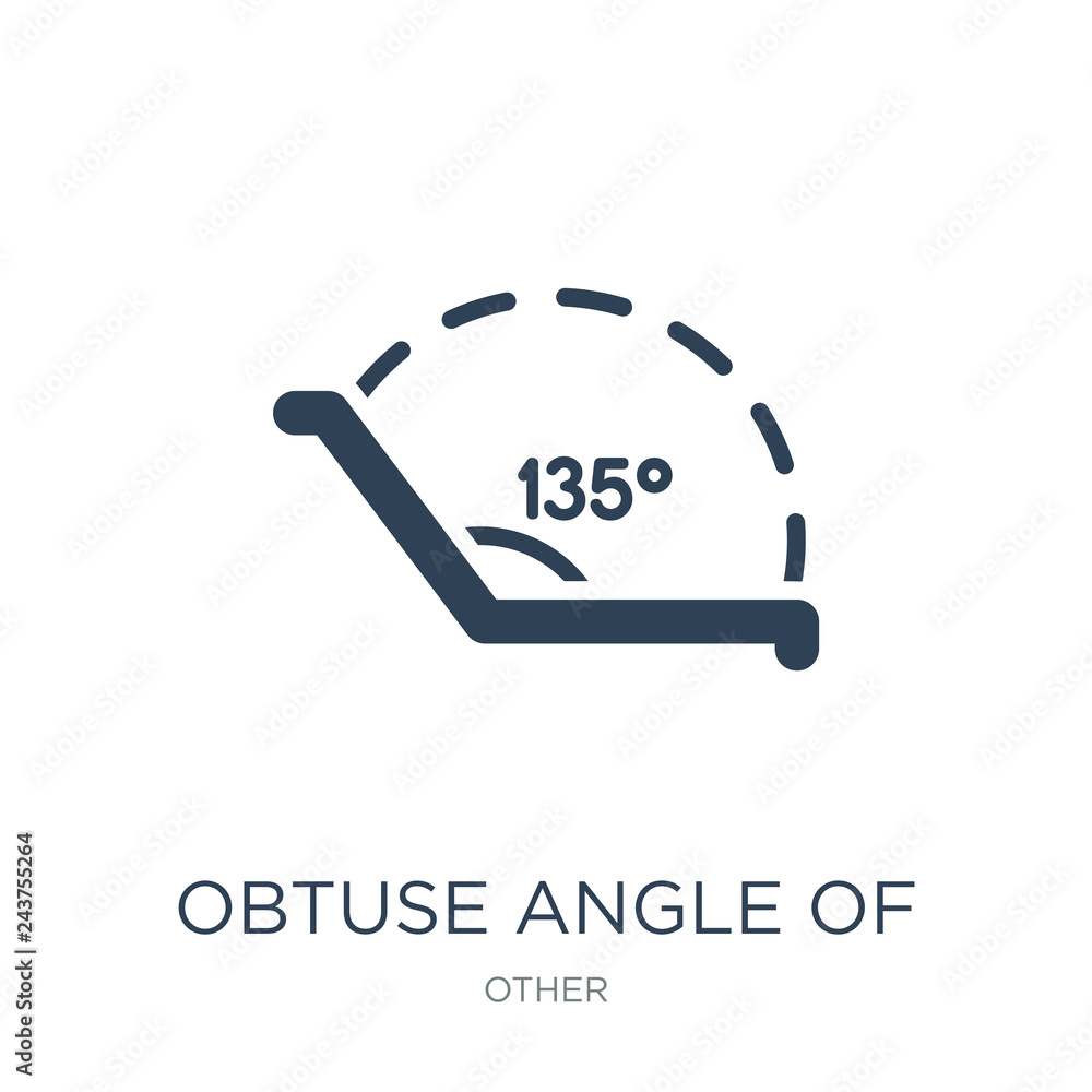 obtuse angle of 135 degrees icon vector on white background, obt Stock ...