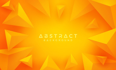Wall Mural - abstract, modern, 3d triangle orange, yellow background. eps10 vector background.