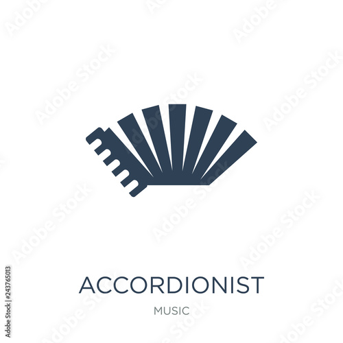 Fotomural accordionist icon vector on white background, accordionist trend