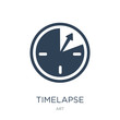 timelapse icon vector on white background, timelapse trendy fill