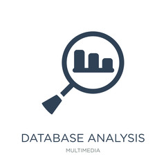 database analysis icon vector on white background, database anal