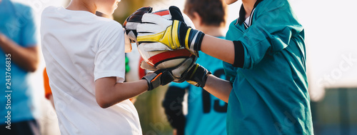 Fotografía Soccer Goalkeeper Training Session