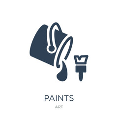 Sticker - paints icon vector on white background, paints trendy filled ico