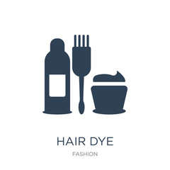 Sticker - hair dye icon vector on white background, hair dye trendy filled