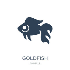 goldfish icon vector on white background, goldfish trendy filled