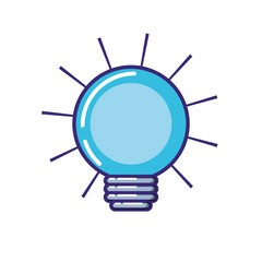 Sticker - bulb light isolated icon