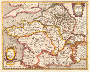 Wall Mural - 1657, Jansson Map of France or Gaul in Antiquity